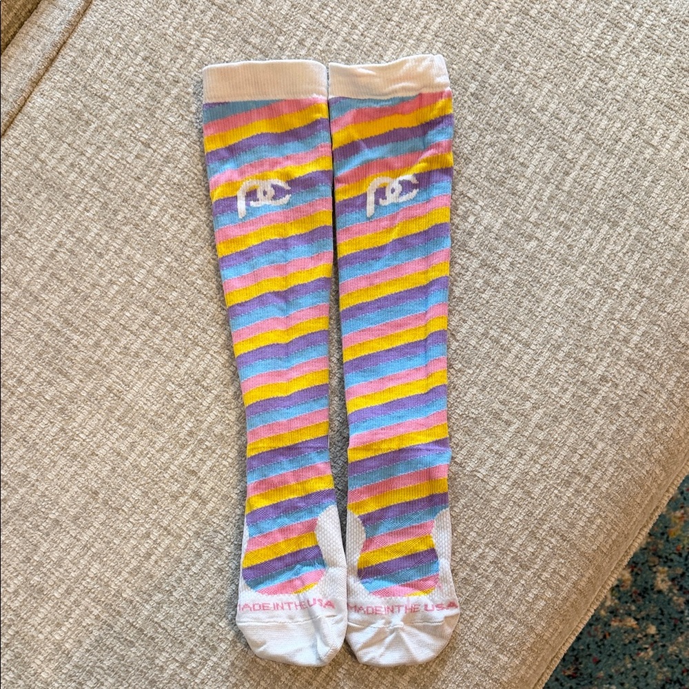 Vibrant Striped Knee-High Socks